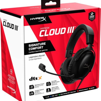 HyperX Cloud III Gaming Auricular Negro