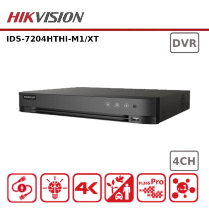 Hikvision DVR 4 Canales iDS-7204HTHI-M1/XT