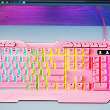 Xtech Set Teclado y Ratón Rosa USB