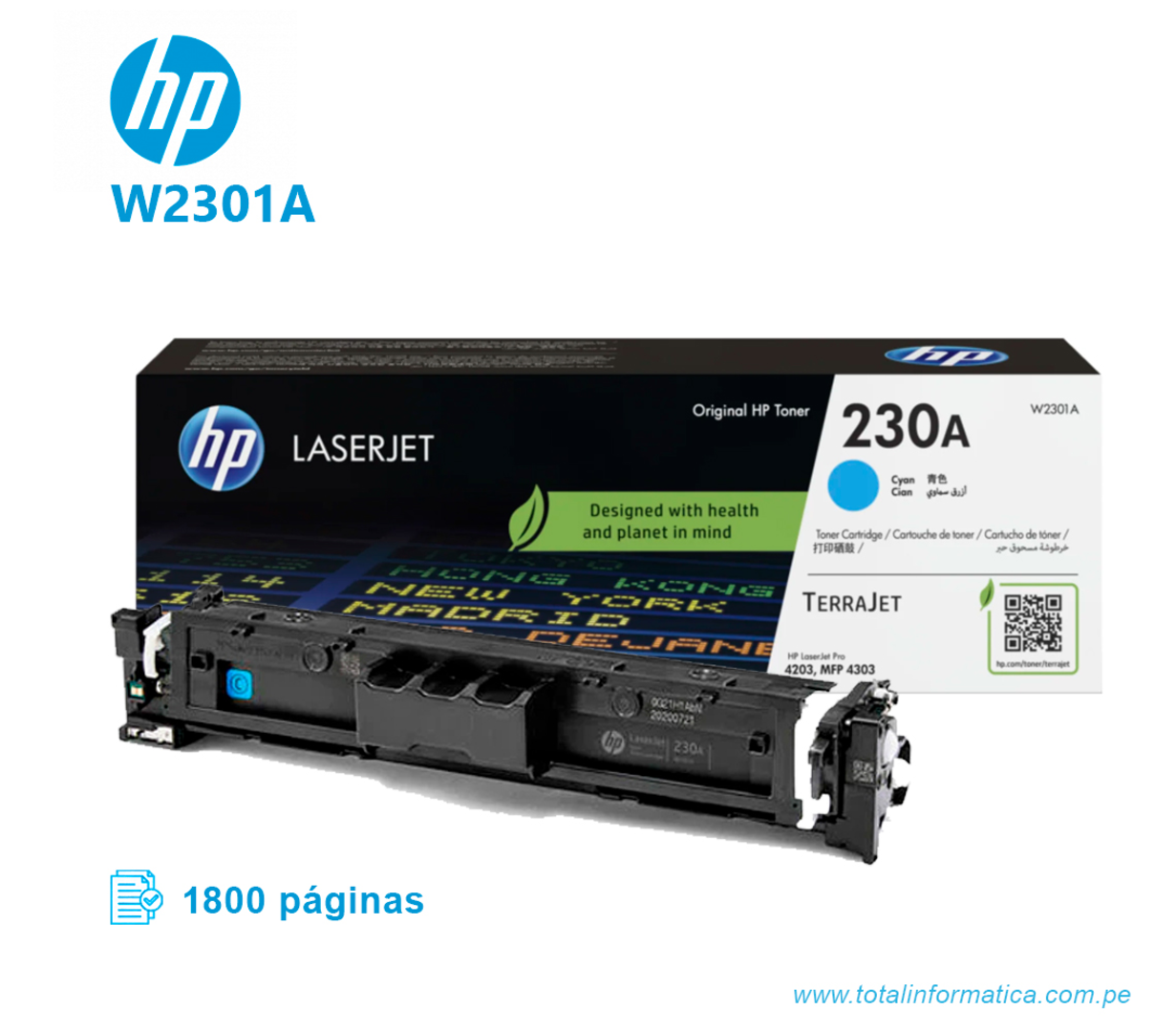 HP 230A Tóner Cián Original