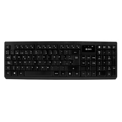 Kit Teclado y Mouse Inalámbrico TEROS TE-4071S, Negro, Español