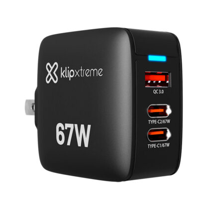 Cargador Klip Xtreme 67W GAN USB-C+USB-A