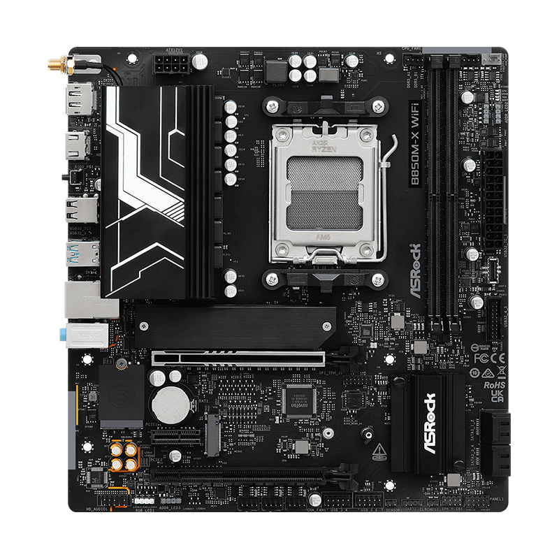 ASROCK B850M-X WiFi R2.0, mATX, AM5, DDR5, Wi-Fi 6E - Imagen 2