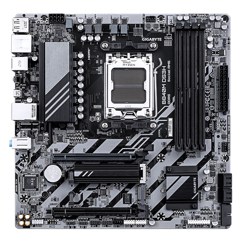 Motherboard GIGABYTE B840M DS3H AM5 mATX DDR5 - Imagen 2