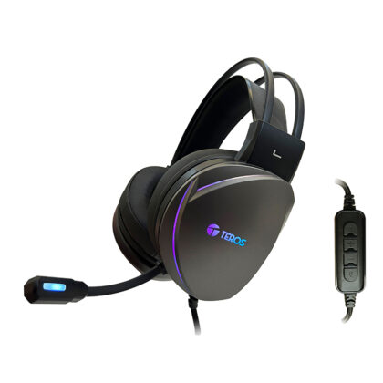 Auriculares Gaming TEROS TE-8170N 7.1 USB RGB Negro
