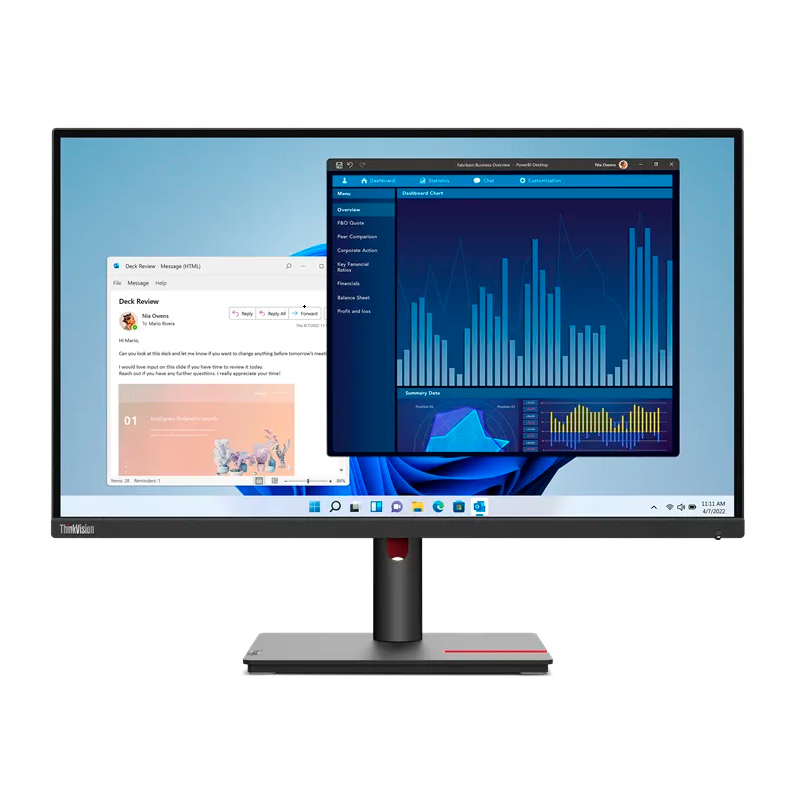 Monitor Lenovo ThinkVision T22i-30 21.5" FHD IPS Oficina - Imagen 2