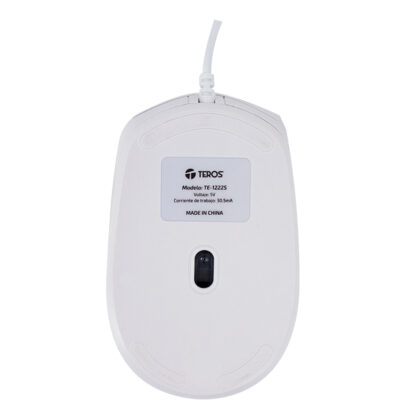 Mouse Óptico TEROS TE-1225S USB Blanco 4 Botones 1600 DPI