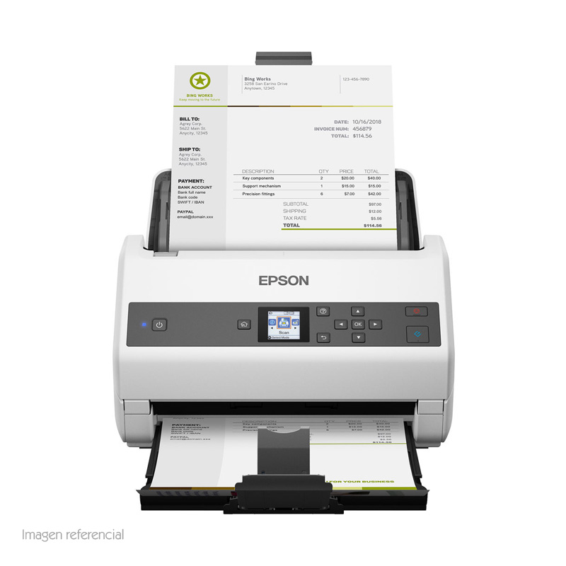 Escáner Epson WorkForce DS-870, 65 ppm, ADF, USB 3.0