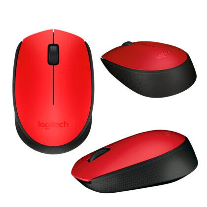 Mouse Inalámbrico Logitech M170 Rojo, Ambidiestro, Receptor USB