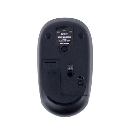 Mouse Inalámbrico Teros TE-1237S Negro, Bluetooth 5.0 + 2.4GHz