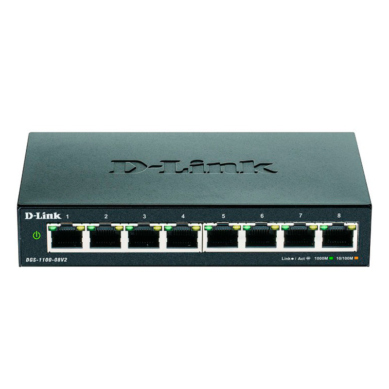 Switch D-Link EasySmart 8 Puertos Gigabit DGS-1100-08