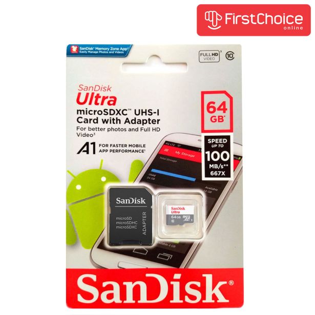 SanDisk Ultra 64GB microSDHC con Adaptador SD - Imagen 3
