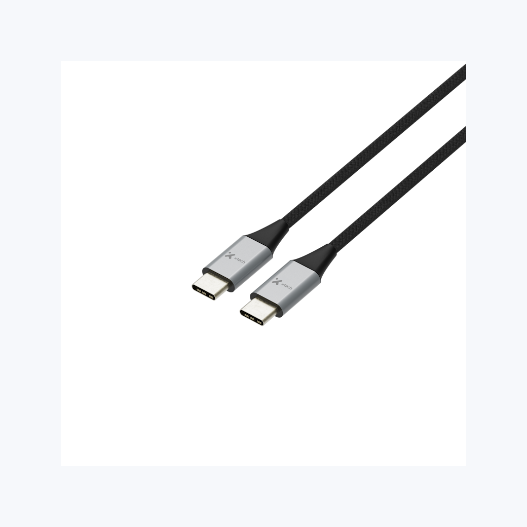 Cable USB Tipo C Xtech 3.66m Negro y Plata - Imagen 5