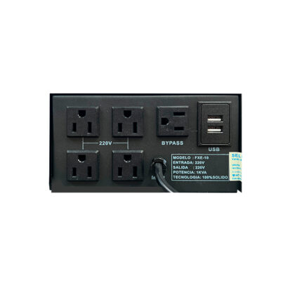 Estabilizador ELISE Fase FXE-10 1.0kVA 4 Tomas 220V