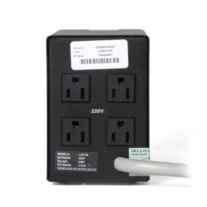 Estabilizador Monofásico ELISE IEDA SAFE 2kVA 220V 4 Tomas
