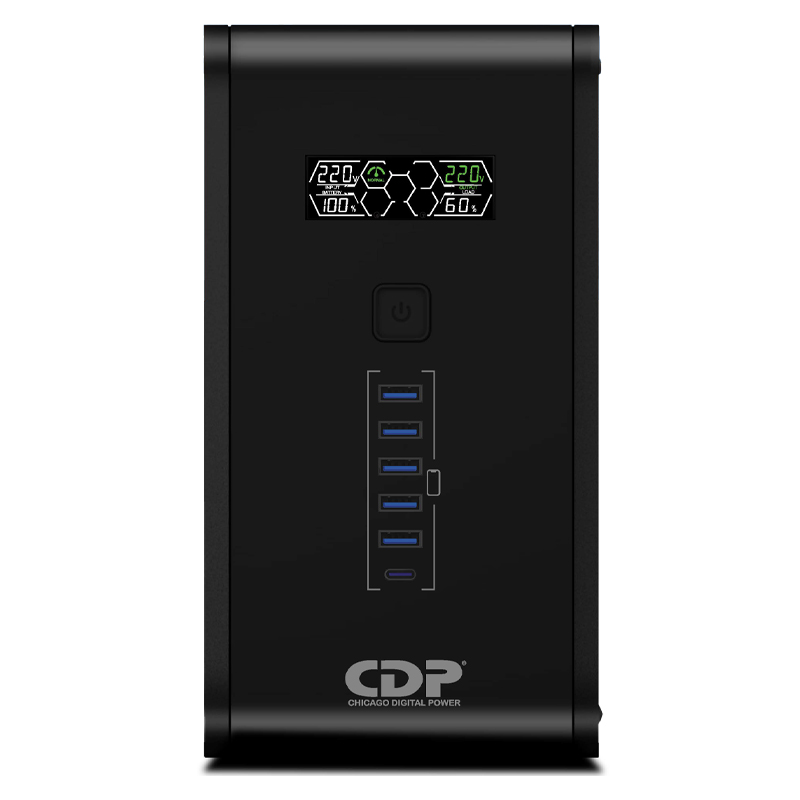 UPS Interactivo CDP R-Smart 751i 750VA 375W 10 Tomas LCD - Imagen 2