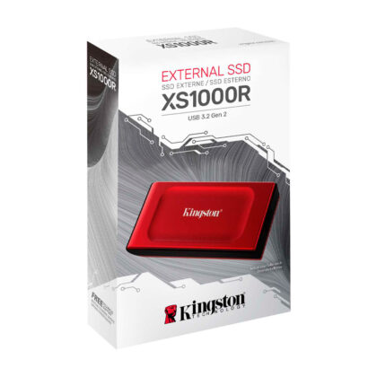 Kingston XS1000 SSD Externo 2TB USB-C Rojo Portátil