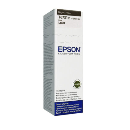 Tinta EPSON Negra T673120 70ml para L800