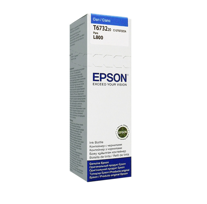 Tinta EPSON L800 Cian Original 70ml T673220