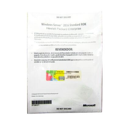 Licencia HPE Windows Server 2016 Standard 16 Núcleos OEM ROK