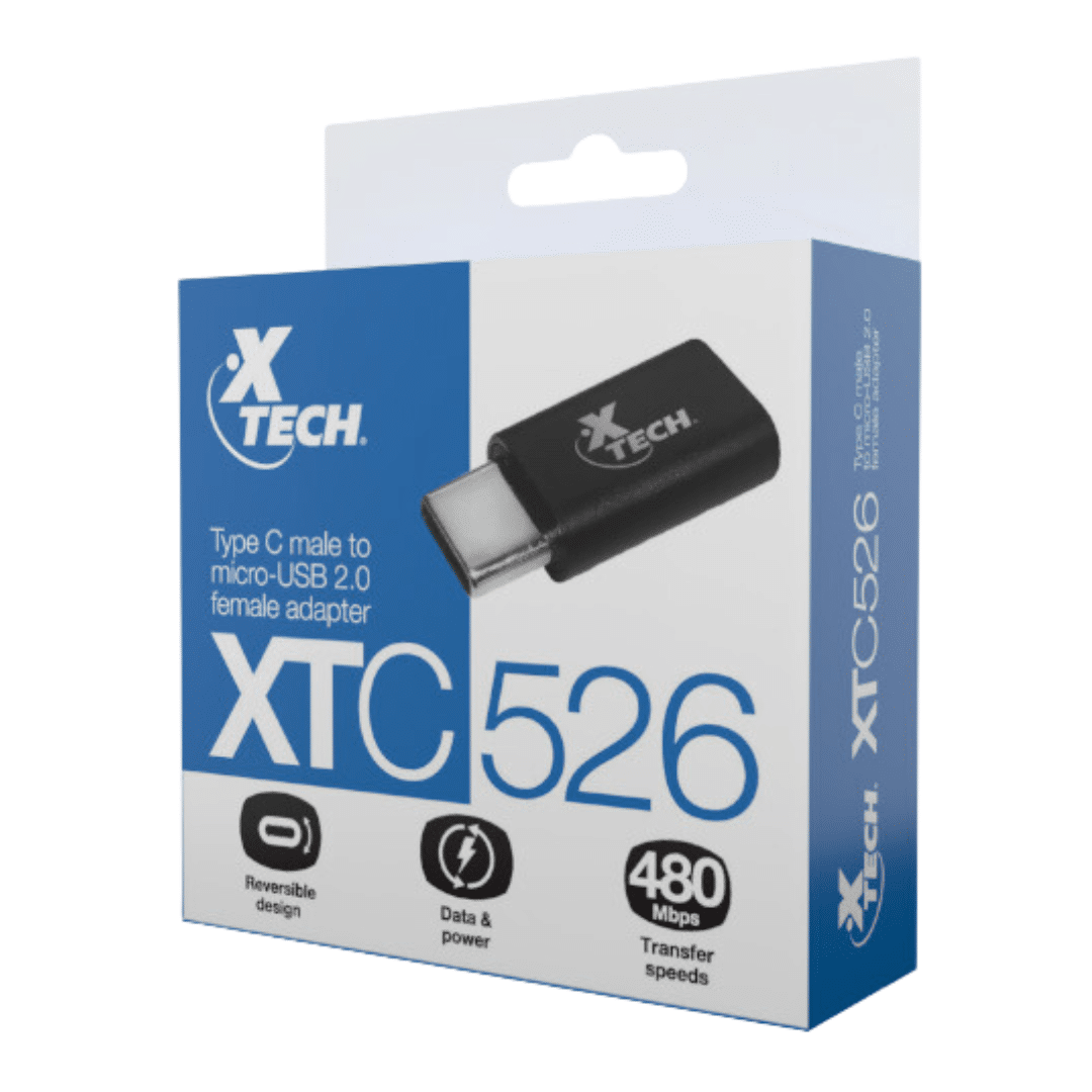 Xtech Adaptador USB Type C a Micro-USB