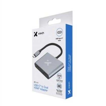 Xtech Adaptador USB-C a HDMI Dual 4K
