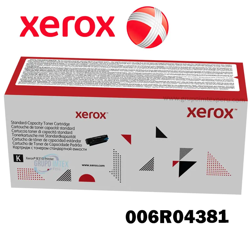 Toner Xerox 006R04381 B310 B315 Negro 20K Páginas