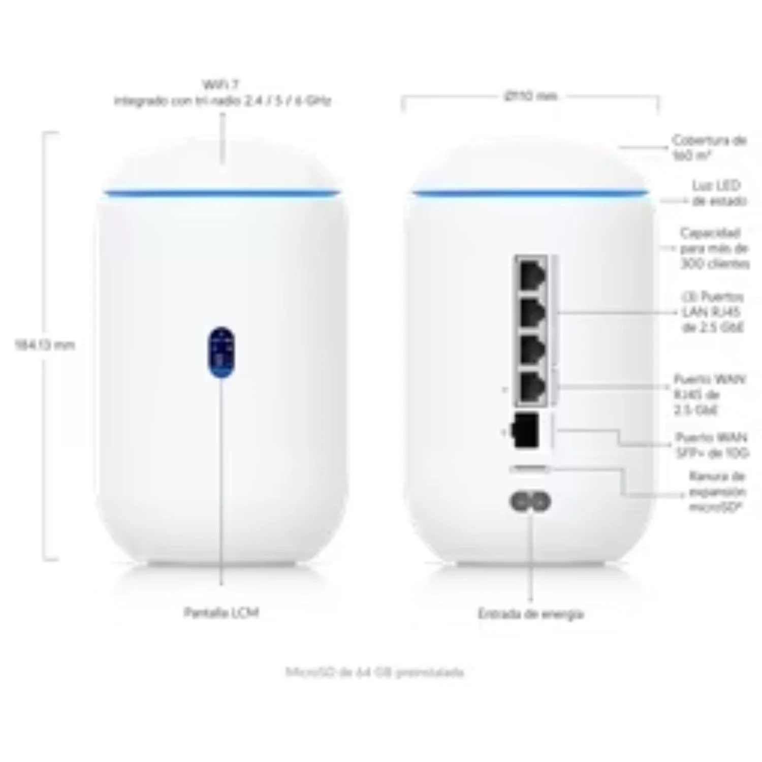 Router Cloud Gateway Ubiquiti UDR7 WiFi 7 - Imagen 2