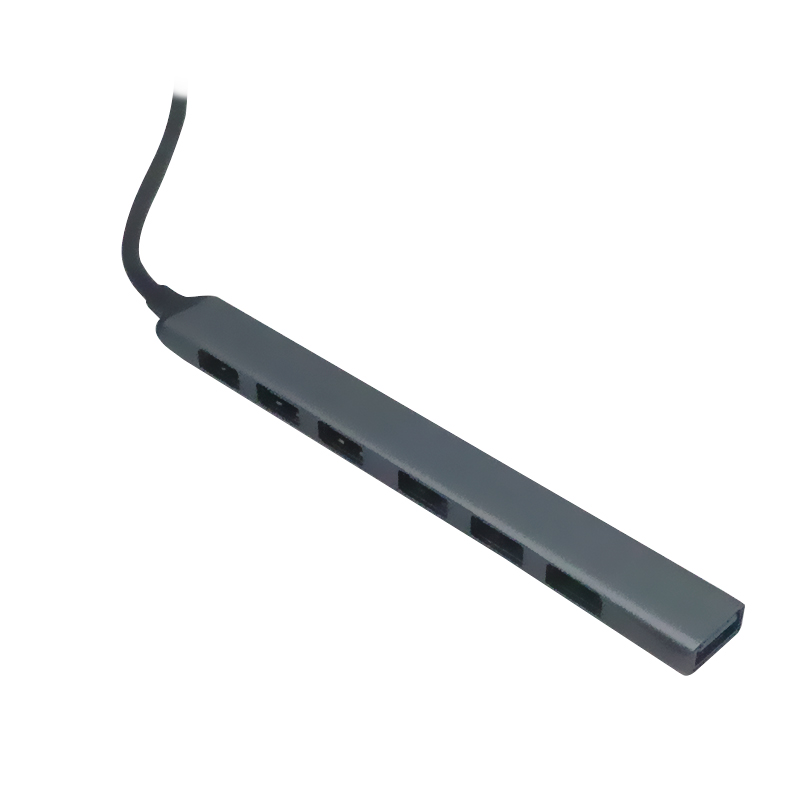 Hub USB Teros TE-8083N 7 Puertos Gris Plateado