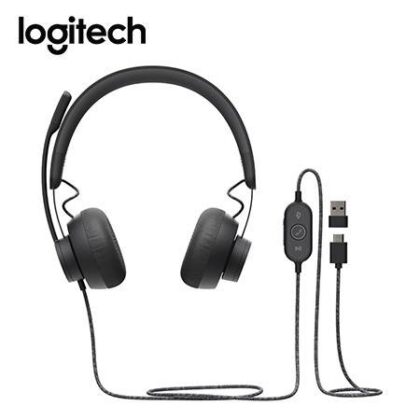 Audífono Logitech Zone Wired USB-C Teams Negro
