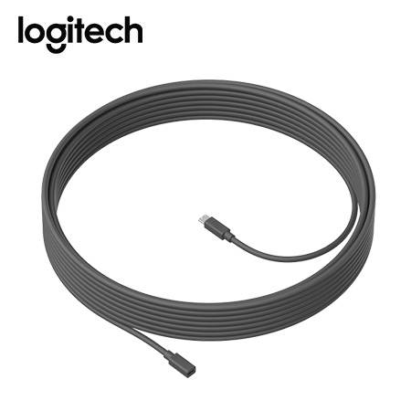 Cable Logitech 10m Expansión Micrófono MeetUp Negro