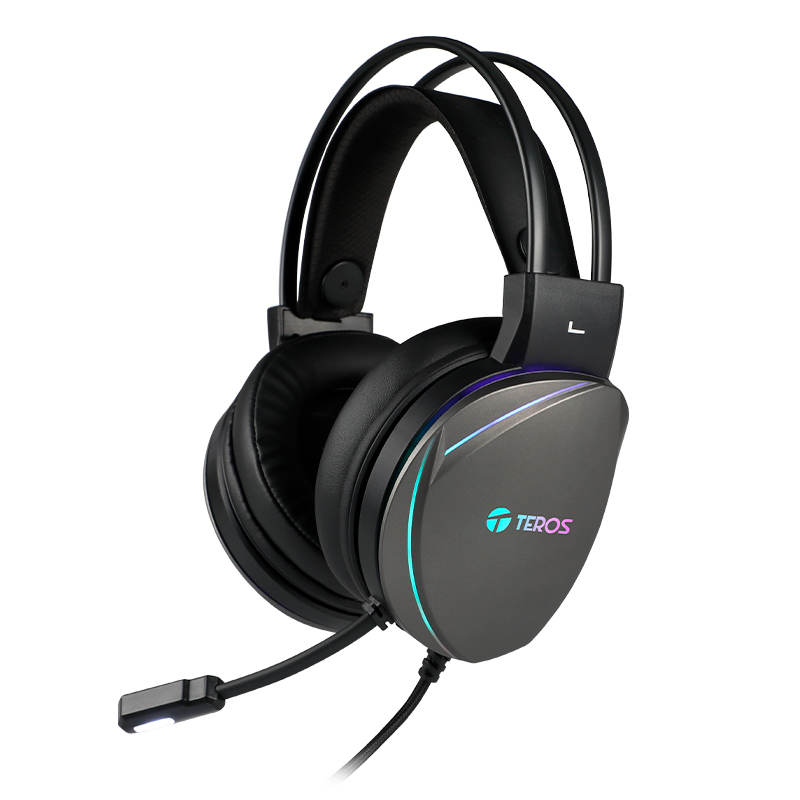 Auriculares Gamer Teros TE-8170N USB RGB Negro