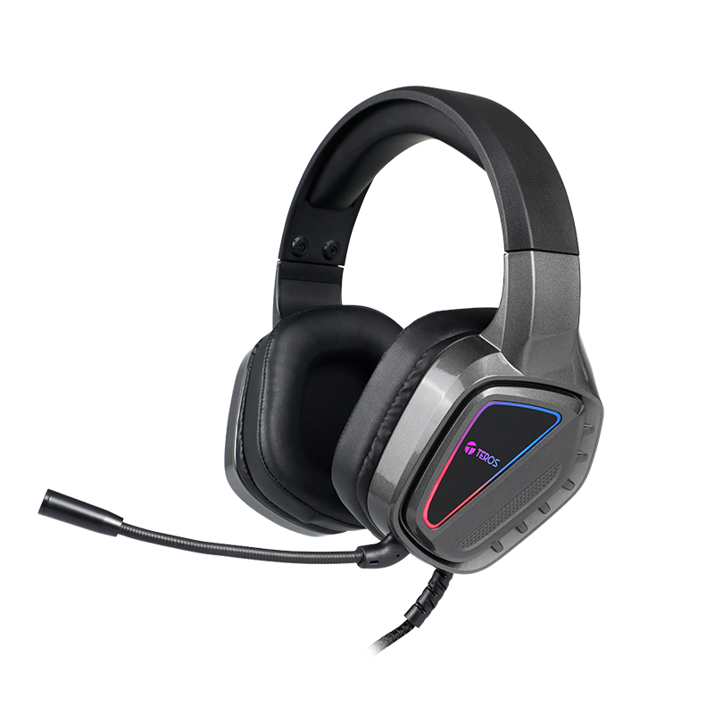 Auriculares Gamer TEROS TE-8171N USB RGB Negro