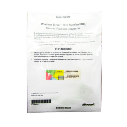 Licencia Microsoft Windows Server 2016 Standard OEM ROK 16 N